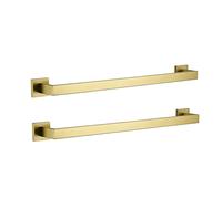 2-Pieces Brushed Gold Bathroom Towel Bars LANC 23.6-Inch Bath Double Towel Racks Kitchen Hand Towel Holders Stainless Steel Wall Mount Towel Hanger Rods,A8804-6BG