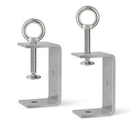 2 Pieces C Clamp, 85mm Stainless Steel Lifting Clamp Heavy Duty Woodworking Adjustable Metal Clamps 45-78 mm for Home Improvement and Automotive Repair Silver