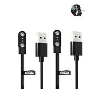 (2 pieces) Cable for IOWODO W40 Smart Watch 1.43 Inch, yystao Stable Magnetic USB Charging Cable Compatible with IOWODO W40
