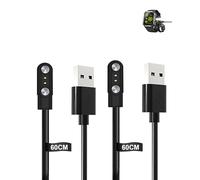 (2 pieces) Cable for IOWODO W70pro Smart Watch 2.01 inch, yystao Stable Magnetic USB Charging Cable Compatible with IOWODO W70pro