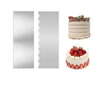 2 Pieces Cake Spatula for Smoothing Stainless Steel Cake Accessories Places Accessories Scraper Accessories Kitchen Scraper for Making Cakes Cheese Dough Chocolate Fudge