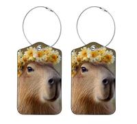 2 Pieces Capybaras Daisy (1) Luggage Tags