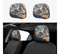 2 Pieces Car Headrest Covers Elastic Breathable Anti-Dirt Headrest Protector Soft Anti-Slip Grand Canyon Arizona Universal Fit Truck SUV Car
