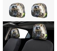 2 Pieces Car Headrest Covers, Elastic Breathable Headrest Covers Anti-Dirty Soft Non-Slip Hedgehog Headrest Covers for Headrest Sitting on Top