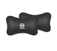 2 Pieces Car Headrest Pillows for Nissan 200SX 1989-2000,Car Neck Pillow for Relieving Neck Fatigue,PU Leather Seat Head Cushion,Pillow for Passenger or Driver, black