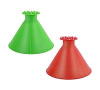 2 Pieces Car Ice Scraper, Car Windshield Snow Blower, Multifunctional Magic Ice Scraper, Cone Deicing Tool, Car Snow Scraper Props