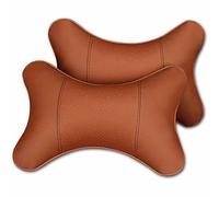 2 Pieces Car Neck Pillows for BMW 2 Series F22 2014-2017, Ergonomic Memory Foam Neck Support Cushion Pillow PU Leather Seat Head Neck Rest Cushion for Travel Driving,D/Brown