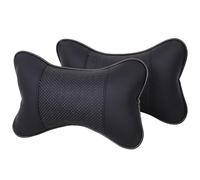 2 Pieces Car Neck Pillows for BMW Series G30 G38 2019, Ergonomic Memory Foam Neck Support Cushion Pillow PU Leather Seat Head Neck Rest Cushion for Travel Driving,A/Black