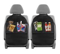 2 Pieces Car Seat Back Protectors, 63 x 44 cm Oxford Fabric Car Seat Protector with 2 Mesh Bags, Waterproof and Foldable Car Storage Organiser Back Seat for Keep the seat back clean SUV, Truck, Cars