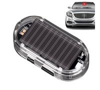 2 Pieces Car Solar Power Simulated dummys Alarm Lights, Self- Adhesive, Solar Powered Anti Theft Car Light, Auto Warning Interior Safety Lights With USB Charger Port, Cars Accessories For Most Cars