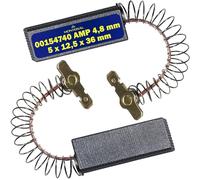 2 Pieces Carbon Brushes for Motor of Washing Machine 5 x 12,5 x 36 mm with the Original Code 00154740 154740 for Bosch - Warranty 10 Years - MONTERAL