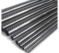 2 pieces,Carbon Fiber Tube 16x12x500mm for RC Airplane Quadcopter Black Tube 3K Roll Wrapped Glossy Surface (16x12x500mm)