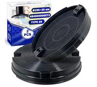2 Pieces Carbon Filters Ø 190x35 mm 484000008572 for Whirlpool for Aeg
