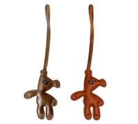 2 pieces cartoon bear pendants, cute decorative pendants, PU pendant, creative design pendants and interesting pendants., brown, standard size, Modern