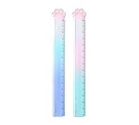 2 Pieces Cartoon Drawing Ruler Color Ruler Multifunctional Ruler Student Drawing Tool for Scrapbooking Artist Tools
