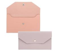 2 Pieces Cash Envelope Wallet, PU Leather Money Envelopes Wallets, Reusable Budget Envelopes Money Pouch Holder for Cash Waterproof System, Budgeting, Check