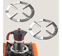 2 Pieces Cast Iron Gas Stove Holder Universal Gas Cooker Holder Coffee Maker Kitchen Base Trivet Cast Iron Heavy Duty Metal Extender for Gas Cookers