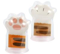2 Pieces Cat Paw Cushion Makeup Blender - Soft, Long Design for Blending, Dry Wet Dual Use Foundation Sponge with Storage Case