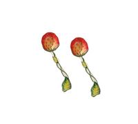 (2 Pieces) Ceramic Strawberry Spoon Long-Handled Ceramic Cute Long-Handled Spoon Household Soup Dessert Funny Cute Coffee