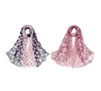 2 Pieces Chiffon Scarf, Women'S Accessories, Soft And Light Scarf, Ele Decorative Scarf, Clothing Accessories.