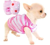 2 Pieces Chihuahua Cute Dog Clothes Puppy Winter Extra Small Pet Dachshund Warm Fleece Sweater Shirt Vest for Mini Newborn Dogs (Set-C, Medium(5.5-7 lbs))