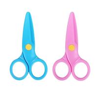 2 Pieces Child Safety Scissors, Round Head Children's Scissors, Toddler Scissors, DIY Children's Painting Paper Cutting Scissors, Adjustable Opening and Closing Scissors