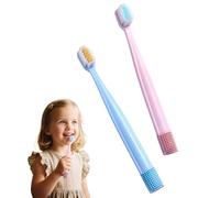 2 Pieces Children's Toothbrush,Soft Bristle Brush,Manual Toothbrush with Tongue Cleaner,Baby Teeth Brush,Independent Packaging, for Children Aged Three Years and Above
