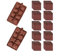 2 Pieces Chocolate Molds, 100 Sheets of Food Wrapping Paper, Animal Shaped Molds, Baking Tools, Sugar Cube Cookie Molds, Non-Stick Silicone Molds, Suitable for Making Jelly, Pudding, Chocolate