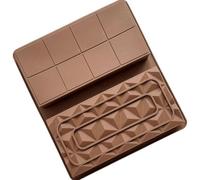 2 Pieces Chocolate Moulds Silicone - Heat Resistant Dubais Chocolate Bar Mould Deep | Non-Stick Candy Bar Molds for D-IY Baking | Reusable Chocolate Molds, Easy to Use for Chocolate, Candy, Ice Cubes