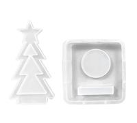 2 Pieces Christmas Candlestick Holder Silicone Molds Craft Supplies for Special Occasions Wedding Decoration Set Candlestick Designs