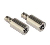 2 Pieces Chrome Joystick Shaft Extender Game Controller Extension Rod Screw for/Seimitsu Screw