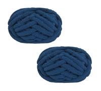 2 Pieces Chunky Knitting Yarn Blanket Hand Knitting Super Soft Large Jumbo Blanket Thick Wool