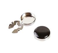 2 Pieces Classic Men Cufflinks Ordinary Shirts Decor Round Button Covers Black, 17.5 mm Diameter