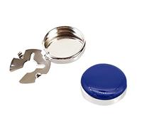 2 Pieces Classic Men Cufflinks Ordinary Shirts Decor Round Button Covers Blue, 17.5mm Diameter