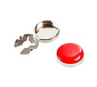 2 Pieces Classic Men Cufflinks Ordinary Shirts Decor Round Button Covers Red, 17.5mm Diameter