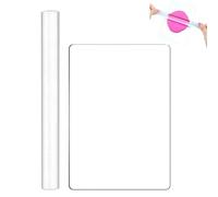 2 Pieces Clay Rolling Pin with Mat, 20 cm Acrylic Clay Roller 15 x 10 cm Rolling Mat, Solid Clay-Board and Clay-Roller Clear Acrylic Board and Roller for DIY Crafting Shaping Modelling and Sculpting