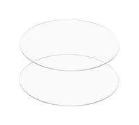 2 Pieces Clear Acrylic Discs 8 * 8 Inch Blank Clear Round Acrylic Disc Panel 0.12 Inch Thick Frame Painting Milestones Desk Protection DIY Acrylic Cake disc and Craft Supplies