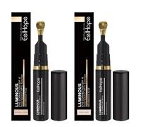 2 Pieces Colour Corrector Dark Circles,10ml Eye Concealer,Colour Corrector Concealer,Eye Concealer for Dark Circles,Luminous Eye Corrector Spf 41,Suitable for All Skin Types (Natural Color)