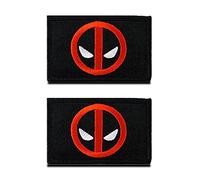 2 Pieces Compatible with Deadpool Tactical Comic Hero Patch Funny Hook and Loop Embroidery Moral Military Emblem Patch for Jacket Backpacks Clothes Vest Uniforms Clothes