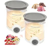 2 Pieces Container for Ninja Swirl by CREAMi Ice Maker NC700 Series, Pots Compatible with Ninja Swirl, for Ninja NC701UK Accessory BPA Free and Dishwasher (2Pcs)