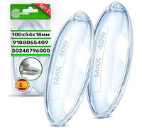 2 Pieces Cooker Hood Light Cover 100 mm x 54 mm x 18 mm Holes Ø 2,8 mm Latch Width 10 mm with Original Code 9188065409 for Beko for Arçelik 50248796000 for AEG - MADE IN SPAIN - ONIX TECH