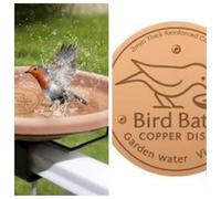 2 Pieces Copper Bird Bath Disk, Copper Bird Bath Cleaner Disk, Baths Support Disc Purification Tray, Birdbaths Disk Ornaments For Garden Physical Safe Clean Water All-Season