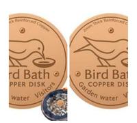 2 Pieces Copper Bird Bath Disk, Copper Bird Bath Cleaner Disk, Baths Support Disc Purification Tray, Birdbaths Disk Ornaments For Garden Physical Safe Clean Water All-Season