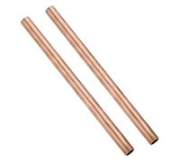 2 Pieces Copper Seamless Round Tube, 2.5mm OD×0.25-0.5mm Wall×500mm Length, for DIY & Projects Crafts(2.5x0.25x500mm)