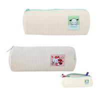2 Pieces Corduroy Pencil Case, Monochrome Astu Ccio Zip Closure Portable Large Capacity, Pen Holder, Bag for School Stationery, Home and Office, Ast Pacifier Pencil Holder, Desk Organizer