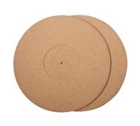 2 Pieces Cork Vinyl Disc Protective Pad with High Fidelity Turntable | 2 Cork Mats for Turntable Slipmat Anti Slip Anti Static 12 Inch 3 Mm; Reduces Noise From Static Dust; Soft Natural Cork