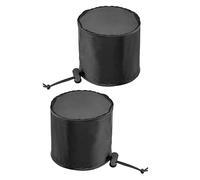 2 Pieces Cover Duct Net Cover Polyester Drawstring Buckle Dust Breathable Mesh Suitable for Indoor Plant Growing Grow Tents, 6inch Black