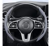 2 Pieces Cover for Steering Wheel, Suitable for Mercedes Benz EQ EQA EQE EQS 250 300 350 EQB 250 300 350 450 580 Steering Wheel, Comfortable Grip, Accessories Car Interior,B Grey