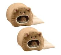 2 Pieces Cozy Rabbit Bed & Hideaway for Guinea Pigs, Super Warm Guinea Pig Bed, Thickened Design Improved House Bed Cave with Removable Pad, Hamster Accessories for Rabbit, Hedgehog
