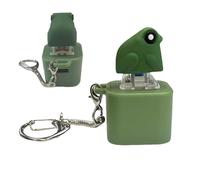 2 Pieces Croaking Frog Keychain Cute, Frogs Stress Reliever With Colorful Lights, Rechargeable Frog Croaking Keychain, Keyboard Fidget Toy For Adult Student Kids Children's Day Gift